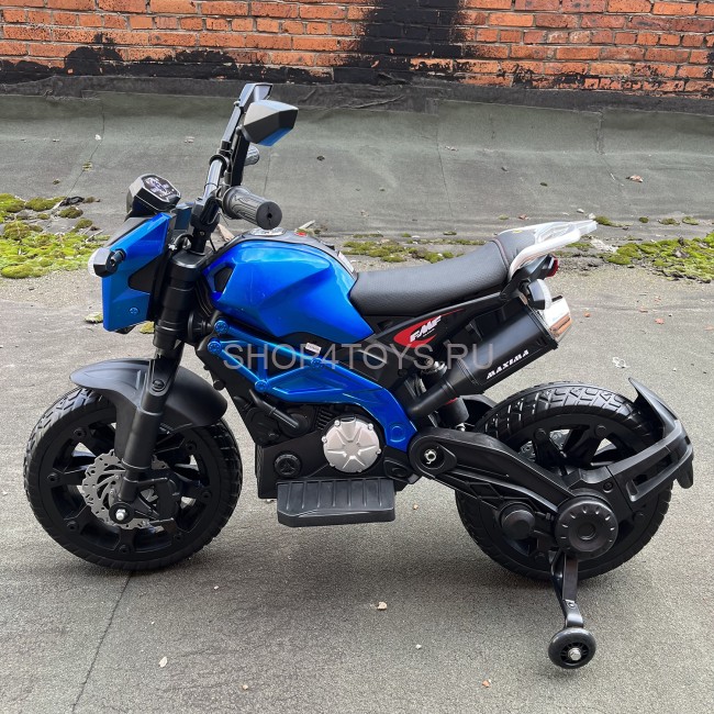 Детский электромотоцикл Harley Davidson (12V, EVA, ручка газа) - DLS01-SP-BLUE Детский электромотоцикл Harley Davidson (12V, EVA, ручка газа) - DLS01-SP-BLUE