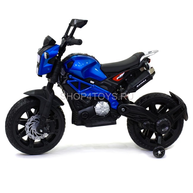 Детский электромотоцикл Harley Davidson (12V, EVA, ручка газа) - DLS01-SP-BLUE Детский электромотоцикл Harley Davidson (12V, EVA, ручка газа) - DLS01-SP-BLUE
