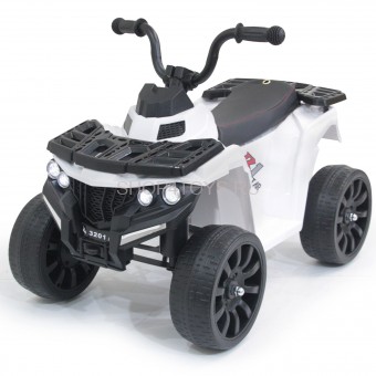 Детский квадроцикл R1 на резиновых колесах 6V - 3201-WHITE Детский квадроцикл R1 на резиновых колесах 6V - 3201-WHITE