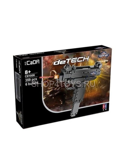 Конструктор CADA deTech Пистолет-пулемет Узи Desert Falcon, 359 деталей - C81008W Конструктор CADA deTech Пистолет-пулемет Узи Desert Falcon, 359 деталей - C81008W