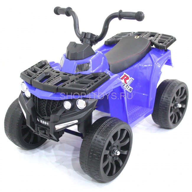 Детский квадроцикл R1 на резиновых колесах 6V - 3201-BLUE Детский квадроцикл R1 на резиновых колесах 6V - 3201-BLUE
