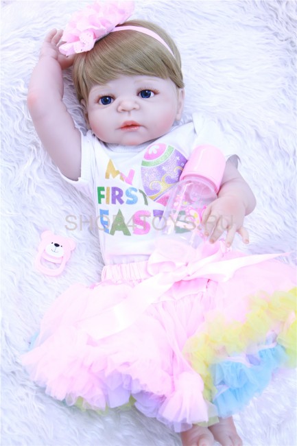 Реборн силиконовая блондинка Софи