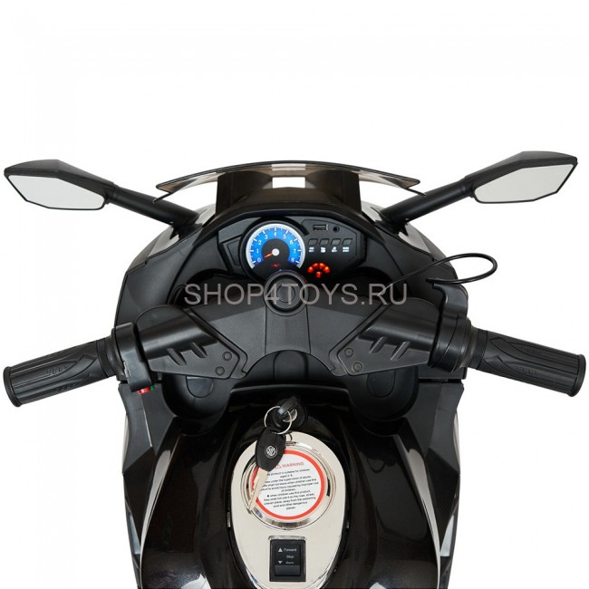 Детский электромотоцикл Kawasaki Ninja (12V, EVA, спидометр, ручка газа) - DLS07-BLACK Детский электромотоцикл Kawasaki Ninja (12V, EVA, спидометр, ручка газа) - DLS07-BLACK