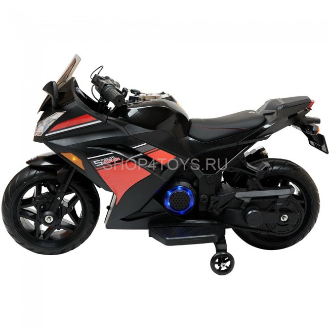 Детский электромотоцикл Kawasaki Ninja (12V, EVA, спидометр, ручка газа) - DLS07-BLACK Детский электромотоцикл Kawasaki Ninja (12V, EVA, спидометр, ручка газа) - DLS07-BLACK