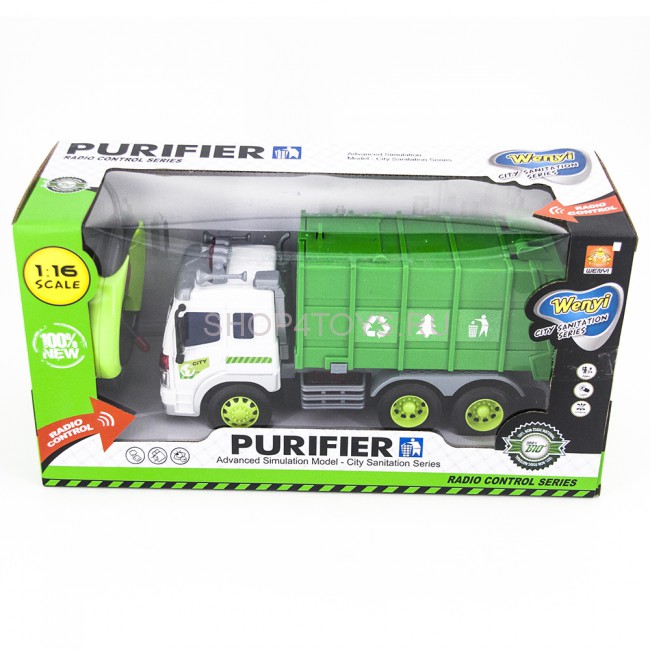 Радиоуправляемый грузовик - мусоровоз 1:16 - WY1006