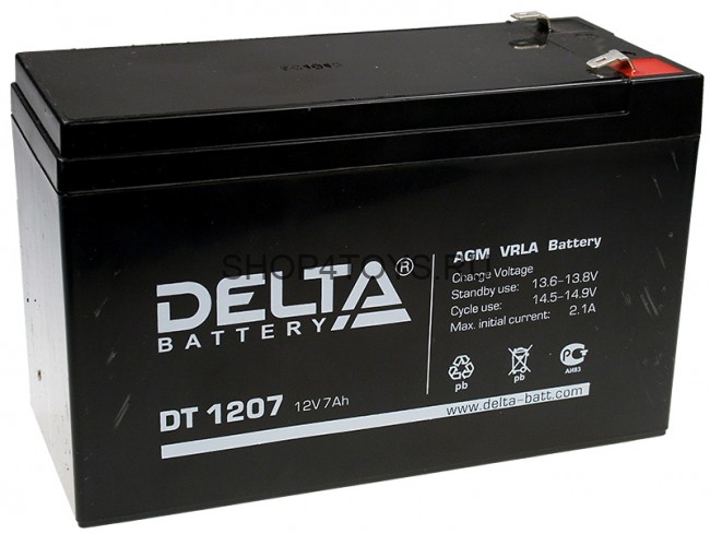 Аккумулятор для электромобиля 12V 7Ah AGM VRLA - DT1207 Аккумулятор для электромобиля 12V 7Ah AGM VRLA - DT1207