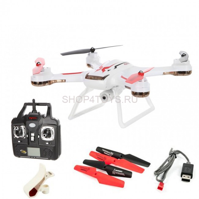 Радиоуправляемый белый квадрокоптер Syma X54HW с WIFI камерой и барометром - X54HW Радиоуправляемый белый квадрокоптер Syma X54HW с WIFI камерой и барометром - X54HW