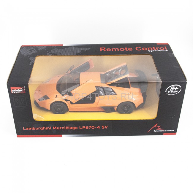 Радиоуправляемая машина MZ Lamborghini Murcielago LP670-4 SV Orange 1:14, открываются двери и капот - MZ-2215J Радиоуправляемая машина MZ Lamborghini Murcielago LP670-4 SV Orange 1:14, открываются двери и капот - MZ-2215J