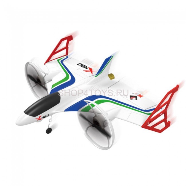 Радиоуправляемый самолет WL Toys X420 VTOL RTF 2.4G - X420 Радиоуправляемый самолет WL Toys X420 VTOL RTF 2.4G - X420