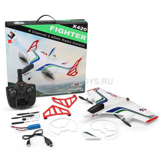 Радиоуправляемый самолет WL Toys X420 VTOL RTF 2.4G - X420 Радиоуправляемый самолет WL Toys X420 VTOL RTF 2.4G - X420