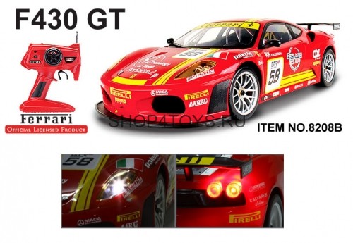 Радиоуправляемая машина MJX Ferrari F430 GT #58 1:10 - 8208B Радиоуправляемая машина MJX Ferrari F430 GT #58 1:10 - 8208B