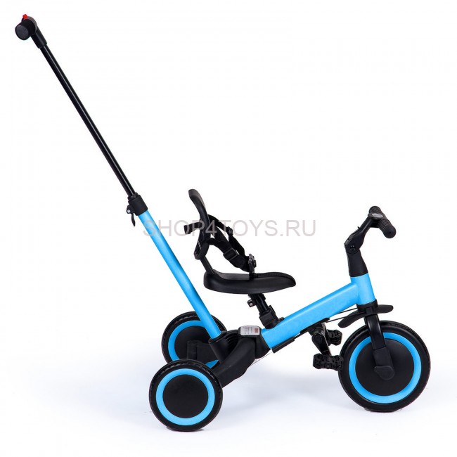 Детский беговел-велосипед 4в1 с родительской ручкой, синий - TR007-BLUE Детский беговел-велосипед 4в1 с родительской ручкой, синий - TR007-BLUE