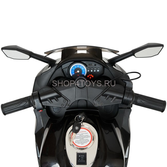 Детский электромотоцикл Kawasaki Ninja (12V, спидометр, ручка газа) - DLS07-BLACK-PLASTIC Детский электромотоцикл Kawasaki Ninja (12V, спидометр, ручка газа) - DLS07-BLACK-PLASTIC