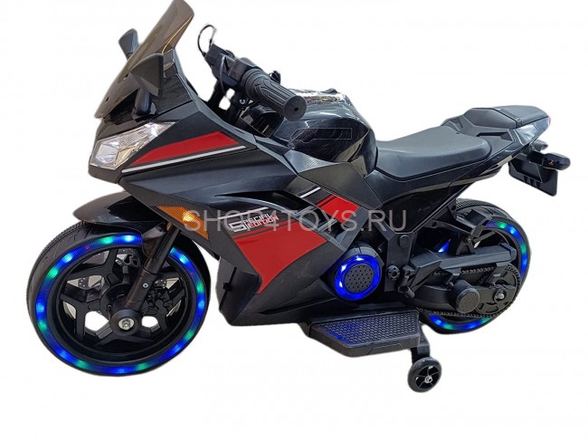 Детский электромотоцикл Kawasaki Ninja (12V, спидометр, ручка газа) - DLS07-BLACK-PLASTIC Детский электромотоцикл Kawasaki Ninja (12V, спидометр, ручка газа) - DLS07-BLACK-PLASTIC