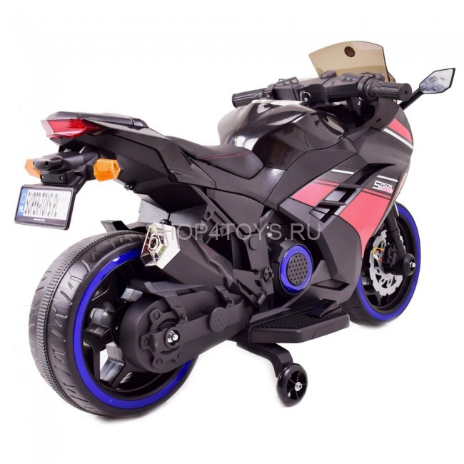 Детский электромотоцикл Kawasaki Ninja (12V, спидометр, ручка газа) - DLS07-BLACK-PLASTIC Детский электромотоцикл Kawasaki Ninja (12V, спидометр, ручка газа) - DLS07-BLACK-PLASTIC