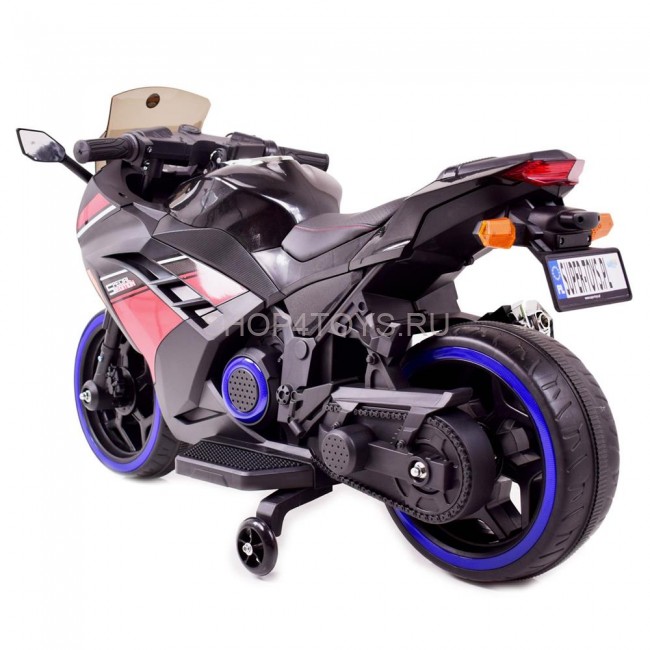 Детский электромотоцикл Kawasaki Ninja (12V, спидометр, ручка газа) - DLS07-BLACK-PLASTIC Детский электромотоцикл Kawasaki Ninja (12V, спидометр, ручка газа) - DLS07-BLACK-PLASTIC