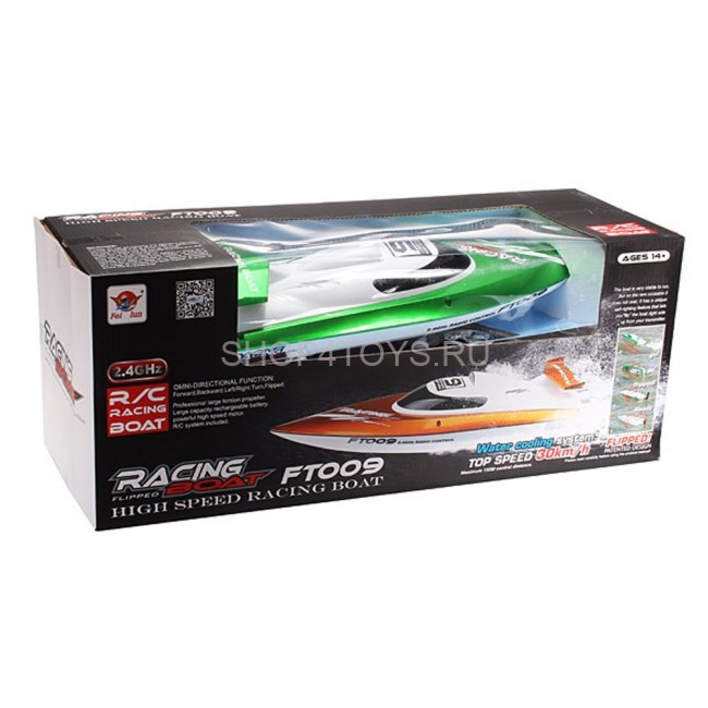 Радиоуправляемый катер Fei Lun High Speed Green Boat 2.4GHz - FT009-G Радиоуправляемый катер Fei Lun High Speed Green Boat 2.4GHz - FT009-G