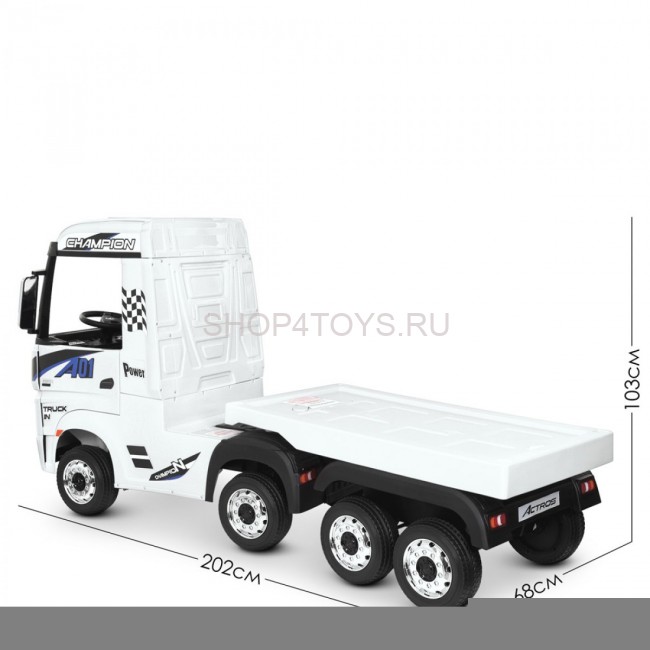 Детский электромобиль фура Mercedes-Benz Actros 4WD 12V с прицепом - HL358-LUX-WHITE-TRAILER Детский электромобиль фура Mercedes-Benz Actros 4WD 12V с прицепом - HL358-LUX-WHITE-TRAILER
