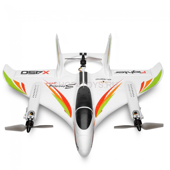 Радиоуправляемый самолет X450 VTOL 3D6G (вертикальный взлёт) 6CH EPO RTF 2.4G - XK-X450 Радиоуправляемый самолет X450 VTOL 3D6G (вертикальный взлёт) 6CH EPO RTF 2.4G - XK-X450
