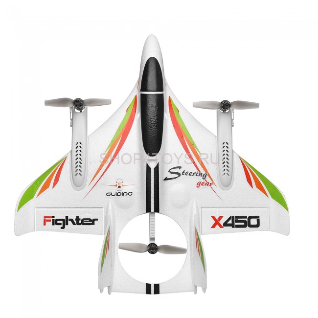 Радиоуправляемый самолет X450 VTOL 3D6G (вертикальный взлёт) 6CH EPO RTF 2.4G - XK-X450 Радиоуправляемый самолет X450 VTOL 3D6G (вертикальный взлёт) 6CH EPO RTF 2.4G - XK-X450