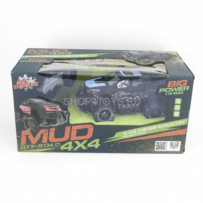 Радиоуправляемый джип MUD Off-Road 4X4 Blue 2.4G - 333-MUD21A Радиоуправляемый джип MUD Off-Road 4X4 Blue 2.4G - 333-MUD21A