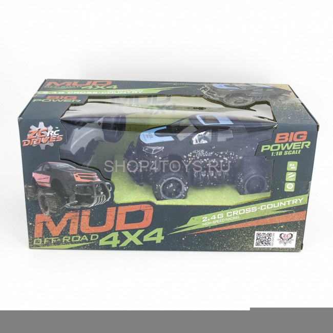 Радиоуправляемый джип MUD Off-Road 4X4 Blue 2.4G - 333-MUD21A Радиоуправляемый джип MUD Off-Road 4X4 Blue 2.4G - 333-MUD21A