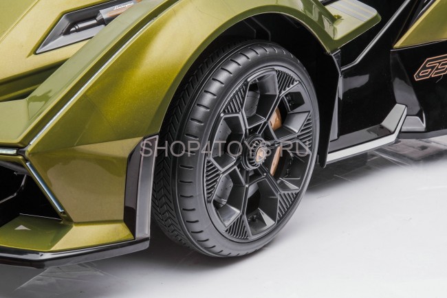 Детский электромобиль Lamborghini V12 Vision Gran Turismo 4WD 12V - HL528-LUX-ARMY-GREEN Детский электромобиль Lamborghini V12 Vision Gran Turismo 4WD 12V - HL528-LUX-ARMY-GREEN