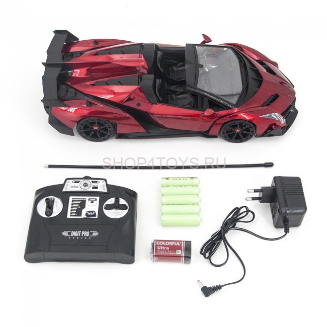 Радиоуправляемая машина MZ Lamborghini Veneno Cabrio Red 1:14 - MZ-2304J