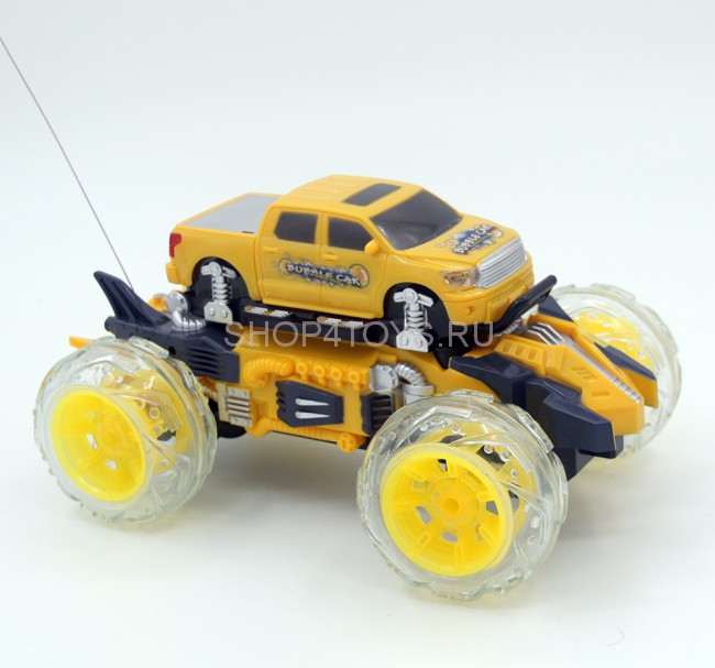 Радиоуправляемая машина-перевертыш Bubble Car желтая - 333-PP03