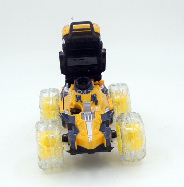 Радиоуправляемая машина-перевертыш Bubble Car желтая - 333-PP03