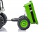 Детский электромобиль трактор с ковшом и прицепом (зеленый, 2WD, EVA) - HL389-LUX-GREEN-TRAILER