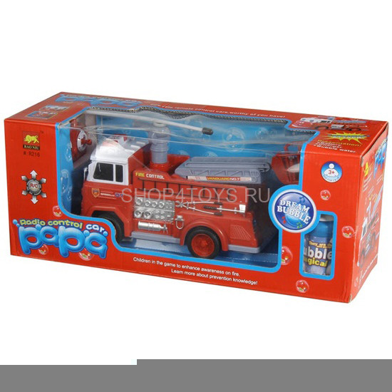 Радиоуправляемая пожарная машина с мыльными пузырями - R216