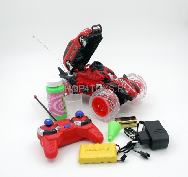 Радиоуправляемая машина-перевертыш Bubble Car красная - 333-PP02