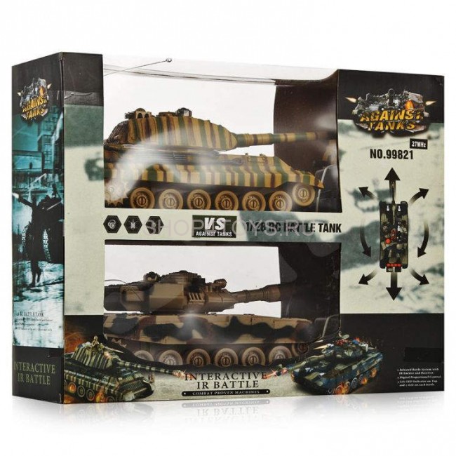 Радиоуправляемый танковый бой Русский Т90 и Немецкий KING TIGER - 99821 Радиоуправляемый танковый бой Русский Т90 и Немецкий KING TIGER - 99821
