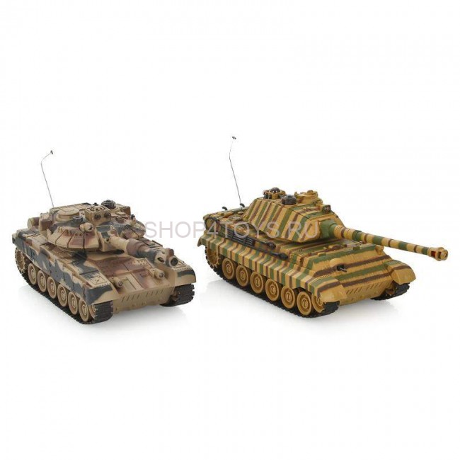 Радиоуправляемый танковый бой Русский Т90 и Немецкий KING TIGER - 99821 Радиоуправляемый танковый бой Русский Т90 и Немецкий KING TIGER - 99821