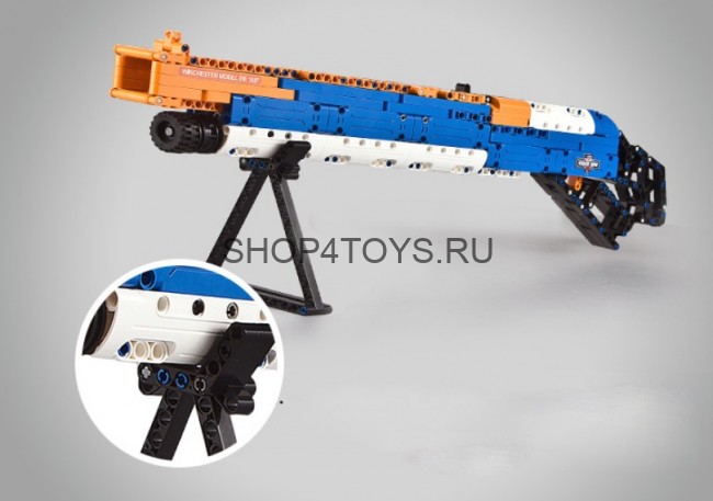 Конструктор Double E Cada Technics, дробовик M1887, 506 деталей, стреляет пульками - C81004W Конструктор Double E Cada Technics, дробовик M1887, 506 деталей, стреляет пульками - C81004W