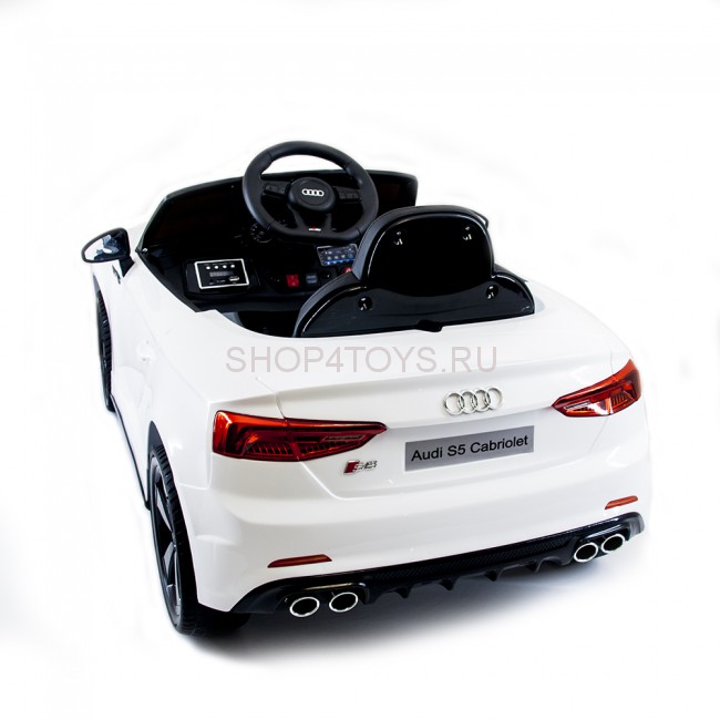 Детский электромобиль Audi S5 Cabriolet LUXURY 2.4G - White - HL258-LUX-W Детский электромобиль Audi S5 Cabriolet LUXURY 2.4G - White - HL258-LUX-W