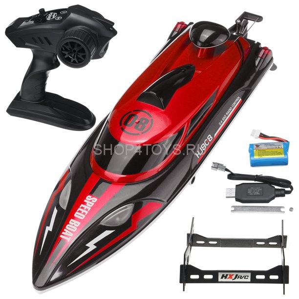 Радиоуправляемый катер Red SpeedBoat (36 см, 25 км/ч, 2.4G) - HJ808-A1 Радиоуправляемый катер Red SpeedBoat (36 см, 25 км/ч, 2.4G) - HJ808-A1