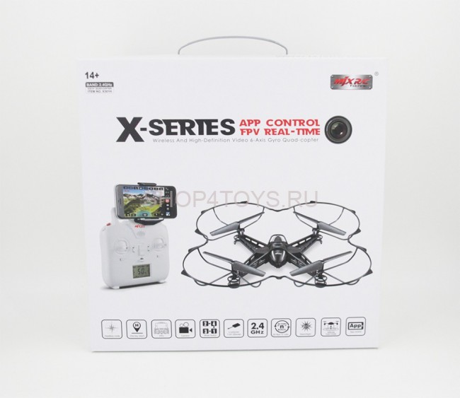 Радиоуправляемый квадрокоптер MJX X301H FPV с барометром и HD камерой 5 Mega Pixels 2.4G - X301H-HD Радиоуправляемый квадрокоптер MJX X301H FPV с барометром и HD камерой 5 Mega Pixels 2.4G - X301H-HD