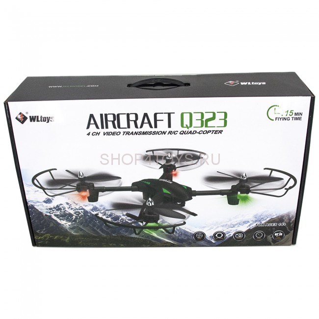 Радиоуправляемый квадрокоптер WLtoys Q323 FPV 2.4G с WiFi камерой - Q323B Радиоуправляемый квадрокоптер WLtoys Q323 FPV 2.4G с WiFi камерой - Q323B