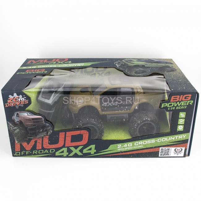 Радиоуправляемый зеленый джип ZC333 4WD 1:14 2.4G - 333-MUD01B-G Радиоуправляемый зеленый джип ZC333 4WD 1:14 2.4G - 333-MUD01B-G