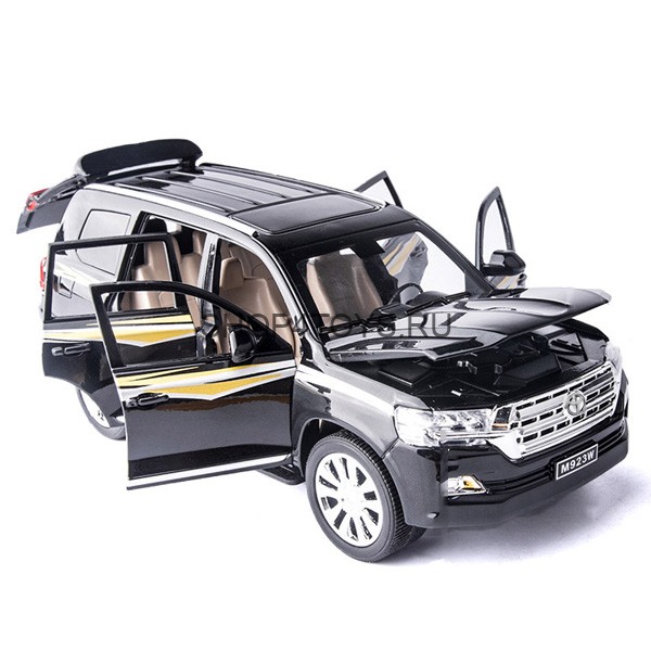 Металлическая модель Toyota Land Cruiser Black 1:24 (свет, звук, инерция) - M923V Металлическая модель Toyota Land Cruiser Black 1:24 (свет, звук, инерция) - M923V