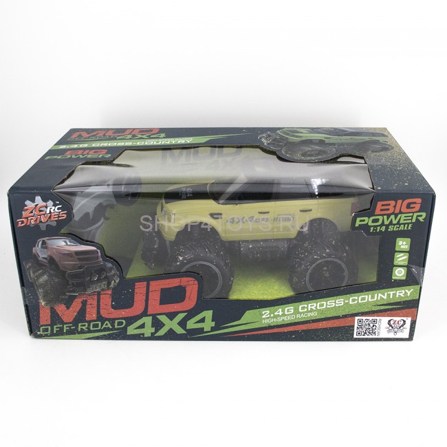 Радиоуправляемый зеленый джип ZC333 4WD 1:14 2.4G - 333-MUD02B-G Радиоуправляемый зеленый джип ZC333 4WD 1:14 2.4G - 333-MUD02B-G