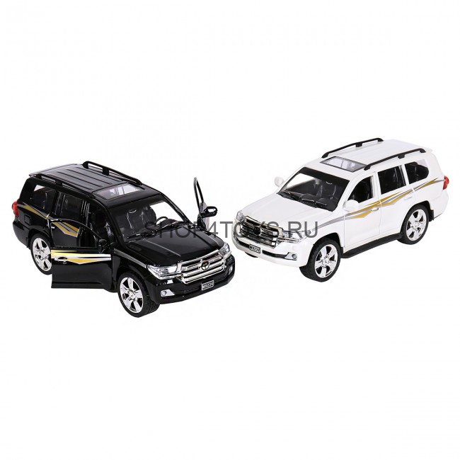 Металлическая модель Toyota Land Cruiser White 1:24 (свет, звук, инерция) - M923V Металлическая модель Toyota Land Cruiser White 1:24 (свет, звук, инерция) - M923V