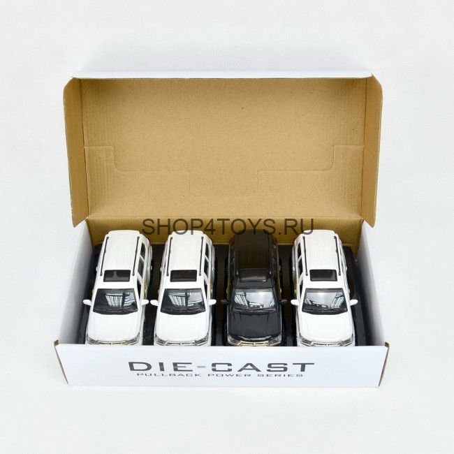 Металлическая модель Toyota Land Cruiser White 1:24 (свет, звук, инерция) - M923V Металлическая модель Toyota Land Cruiser White 1:24 (свет, звук, инерция) - M923V