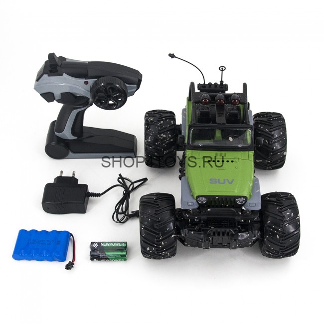Радиоуправляемый зеленый джип ZC333 4x4 1:16 2.4G - 333-MUD14B-G Радиоуправляемый зеленый джип ZC333 4x4 1:16 2.4G - 333-MUD14B-G