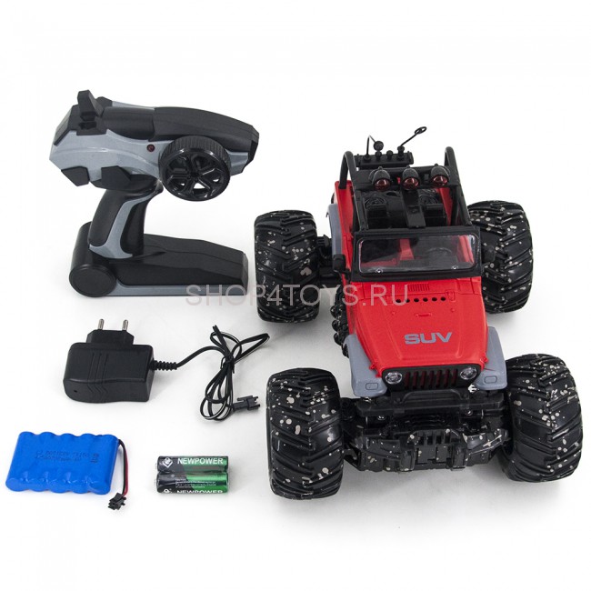 Радиоуправляемый красный джип ZC333 4x4 1:16 2.4G - 333-MUD14B Радиоуправляемый красный джип ZC333 4x4 1:16 2.4G - 333-MUD14B