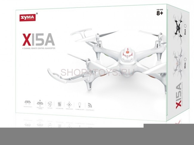 Радиоуправляемый квадрокоптер Syma X15A Black RTF 2.4G - SYMA-X15A-BLACK Радиоуправляемый квадрокоптер Syma X15A Black RTF 2.4G - SYMA-X15A-BLACK