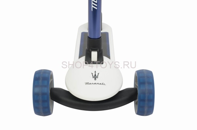 Трехколесный беговел-самокат Maserati с сиденьем - CLB-0140-WHITE