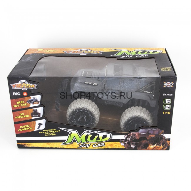 Радиоуправляемый серый внедорожник YED MUD SUV 1:16 - YE81407-G Радиоуправляемый серый внедорожник YED MUD SUV 1:16 - YE81407-G